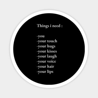 romantic sayings for lovers and beloved Magnet